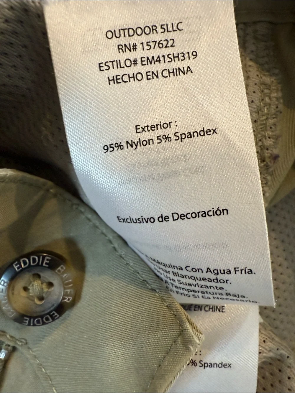 Eddie Bauer Olive Cargo Shorts